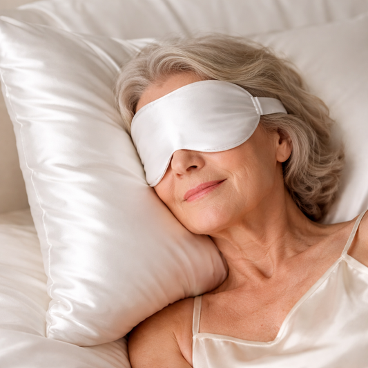 Nos Coffrets Soie Taie d'Oreiller, Masque et Chouchou Blanc