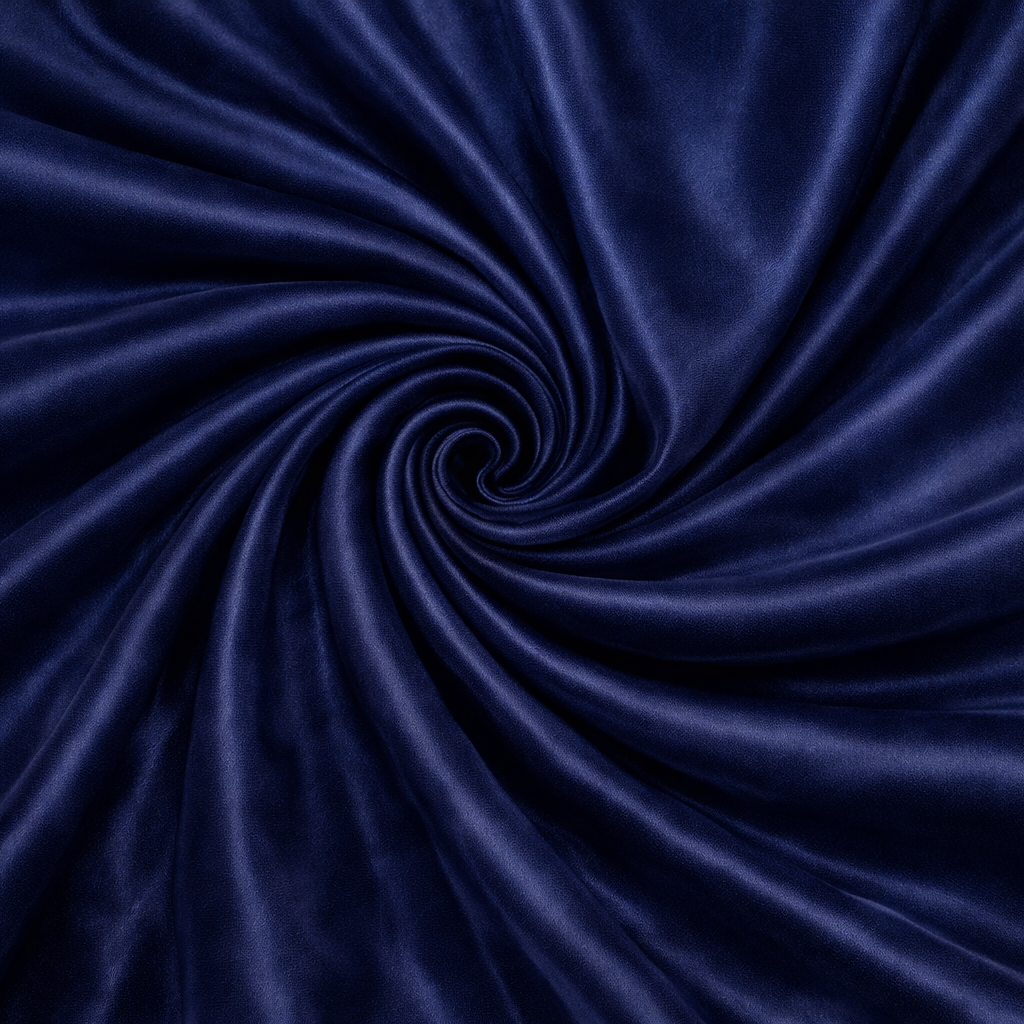 Taie d'Oreiller en Soie Bleu marine