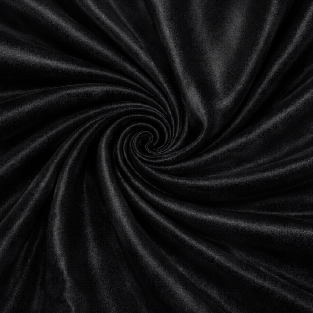 Taie d'Oreiller en Soie Noir