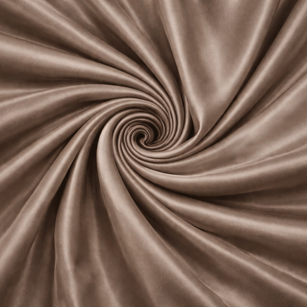 Taie d'Oreiller en Soie Taupe