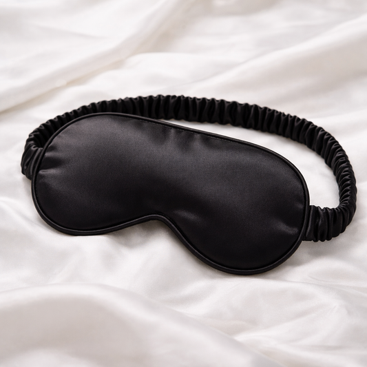 Nos Coffrets Soie : Taie d'Oreiller, Masque et Chouchou Noir