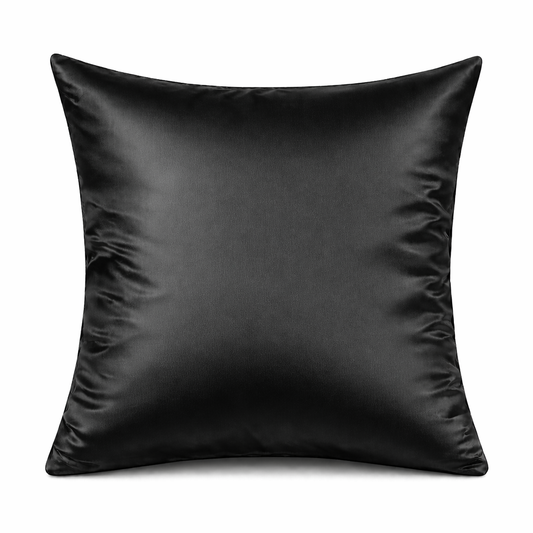 Taie d'Oreiller en Soie Noir